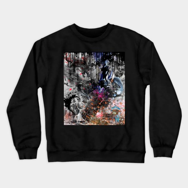 3D GHOST TRAIN STATION Crewneck Sweatshirt by MICHAEL ZHOU